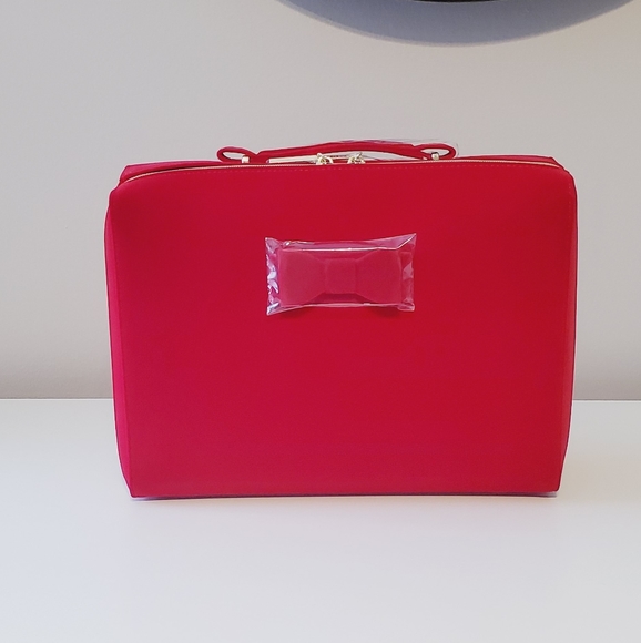 Estee Lauder Red Velvet Travel Bag Train Case - Picture 5 of 6
